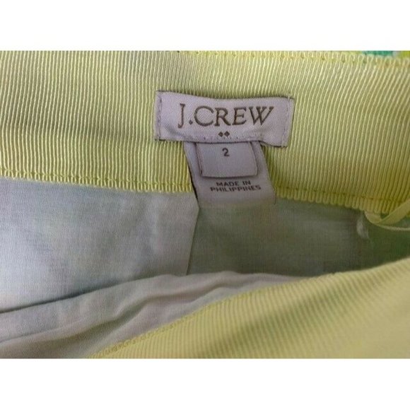 J Crew Size 2 Womens Skirt Short Back Zip Lined Cotton Floral Print - Picture 2 of 3